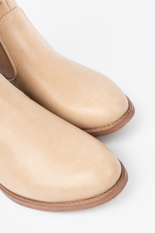 KomfortoIne boots beige z marszczeniami