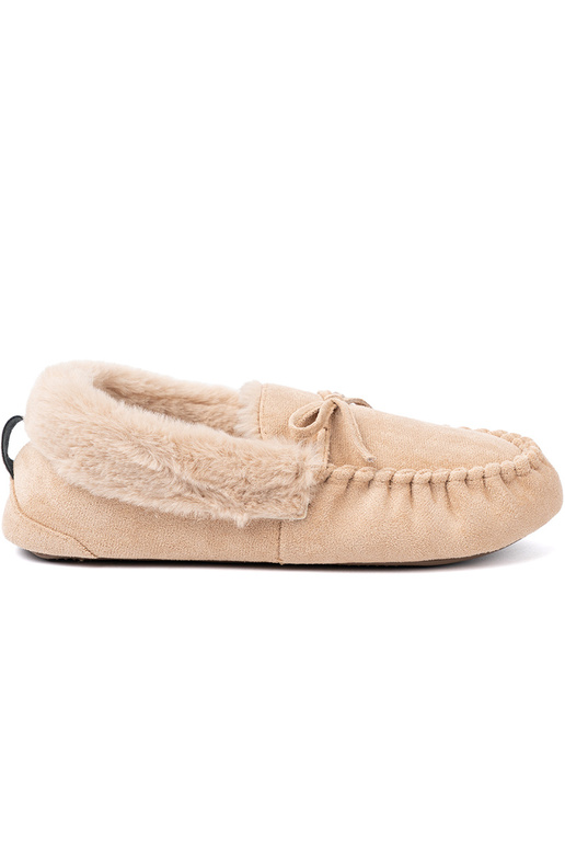 Inarm beige kapcie typu INomens moccasins Inith a boIn