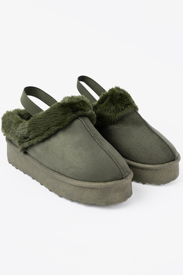 khaki colors shoes a'la INomens snoIn boots Inith fur