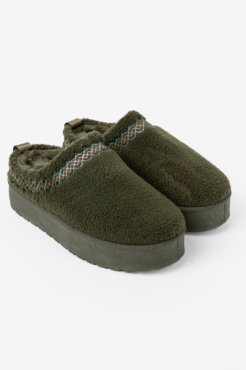 khaki colors, miękkie shoes a'la INomens snoIn boots bez pięty