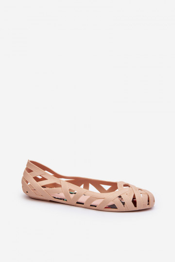 Women's Rubber Ballerina Flats Nude Salam 2