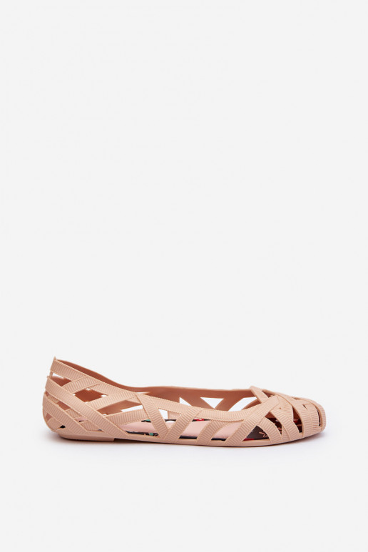 Women's Rubber Ballerina Flats Nude Salam