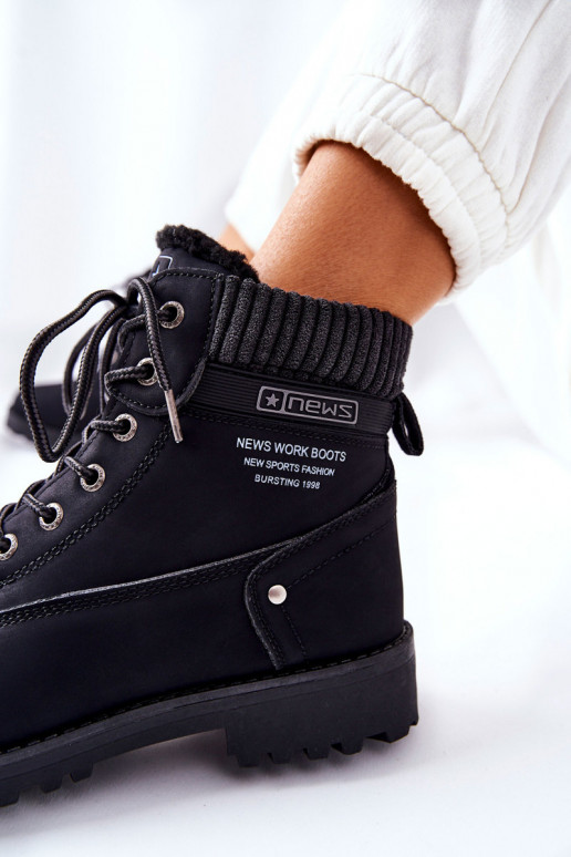 Women s Flat Hiking Boots Black Grunders