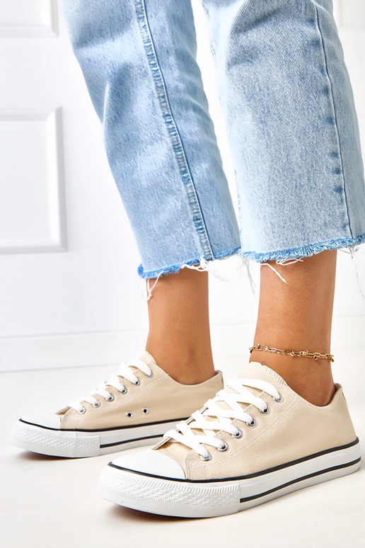 Beżowe klasyczne damskie trampki Zurhat