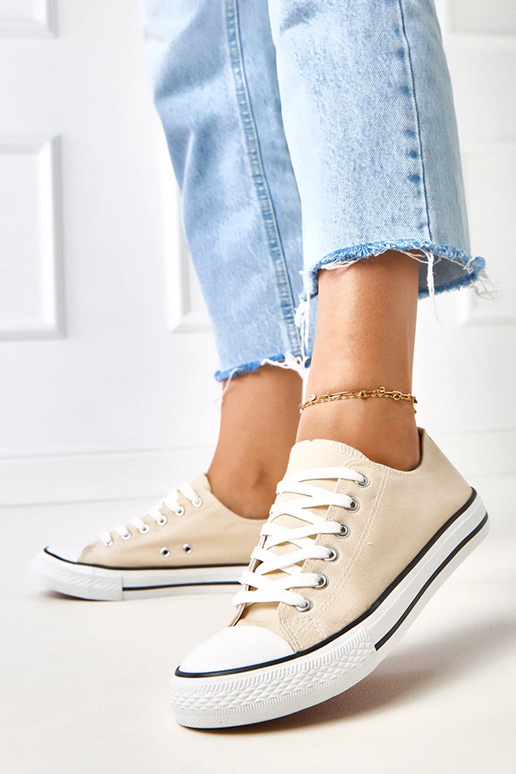 Beżowe klasyczne damskie trampki Zurhat