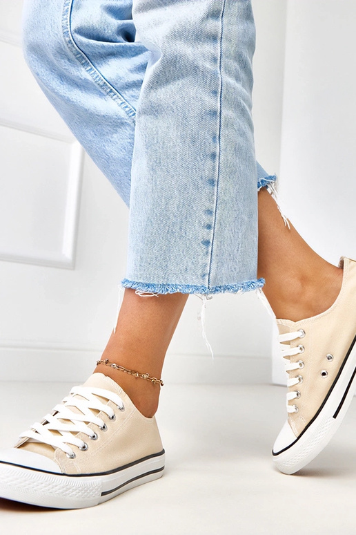 Beżowe klasyczne damskie trampki Zurhat