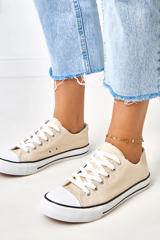 Beżowe klasyczne damskie trampki Zurhat