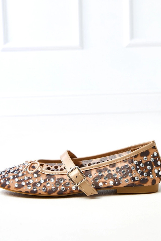 Panterkowe baleriny siateczkowe z...