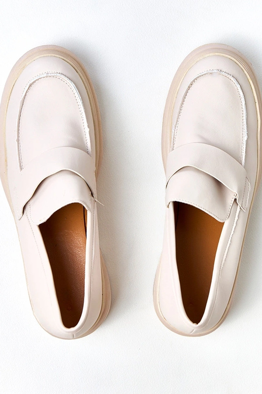 Beżowe mokasyny z ekoskóry Seraphin