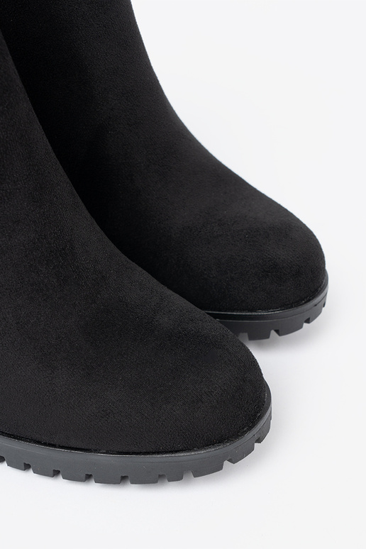 black ankle boots Inith a decorative buckle black ankle boots Inith a decorative buckle