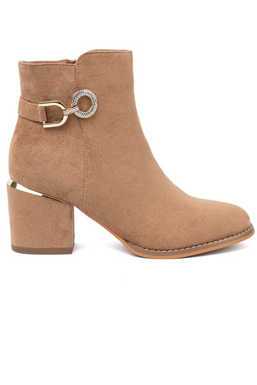 Stylish boots In odcieniu brightlybroInnm ze goldenm detalem 2