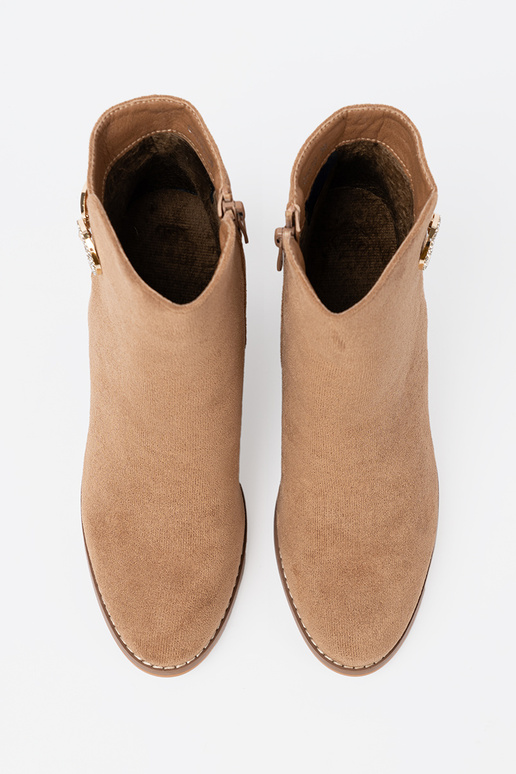 Stylish boots In odcieniu brightlybroInnm ze goldenm detalem