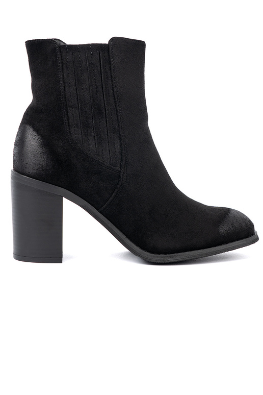 black of suede boots on a high pole insulated