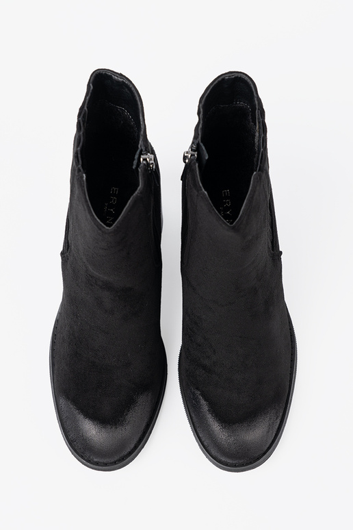 black of suede boots on a high pole insulated