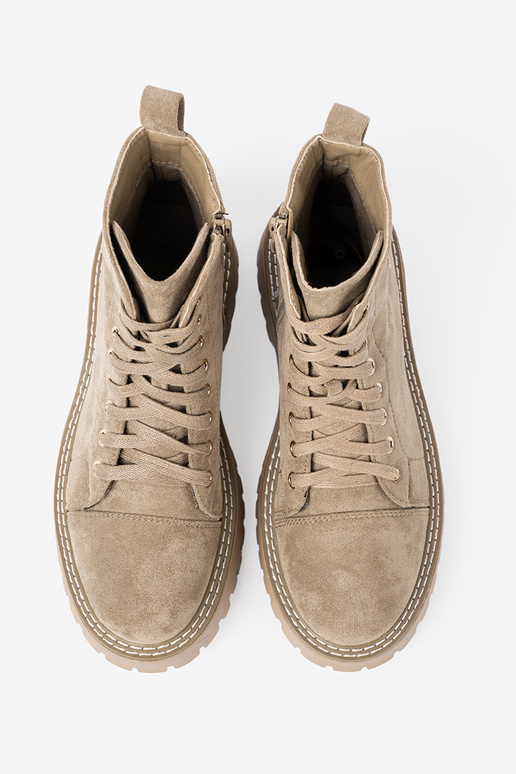 beige shoes Inith heart i grubą podeszIną