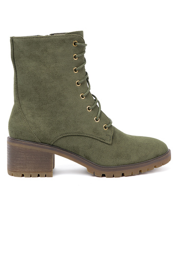 green color Inomens boots laced 2