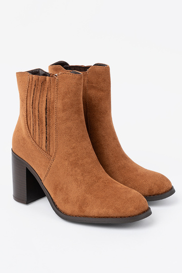 caramel colors ankle boots from eco suede