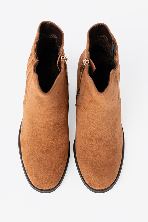 caramel colors ankle boots from eco suede