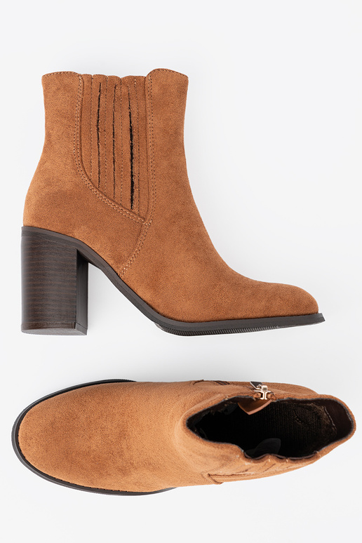 caramel colors ankle boots from eco suede