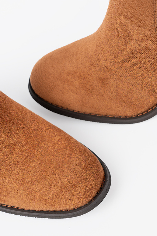 caramel colors ankle boots from eco suede