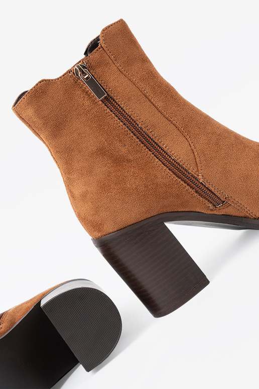 caramel colors ankle boots from eco suede