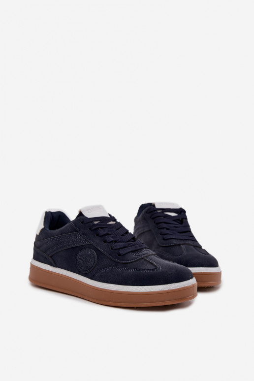 Sneakersy Męskie Niskie Big Star SS174021 HI-POLY SYSTEM Granatowe