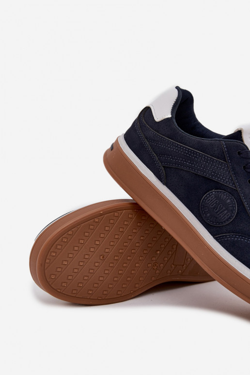 Men's Low Sneakers Big Star SS174021 HI-POLY SYSTEM Navy Blue