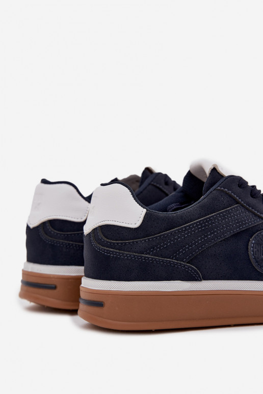 Sneakersy Męskie Niskie Big Star SS174021 HI-POLY SYSTEM Granatowe