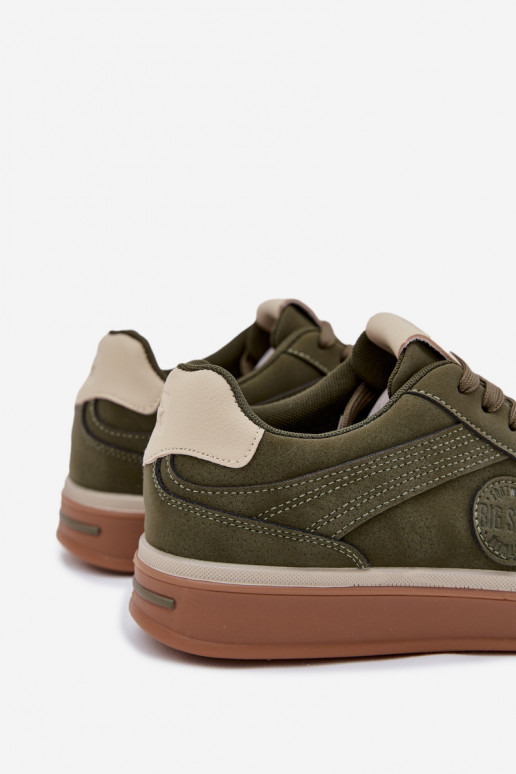 Sneakersy Męskie Niskie Big Star SS174022 HI-POLY SYSTEM Khaki