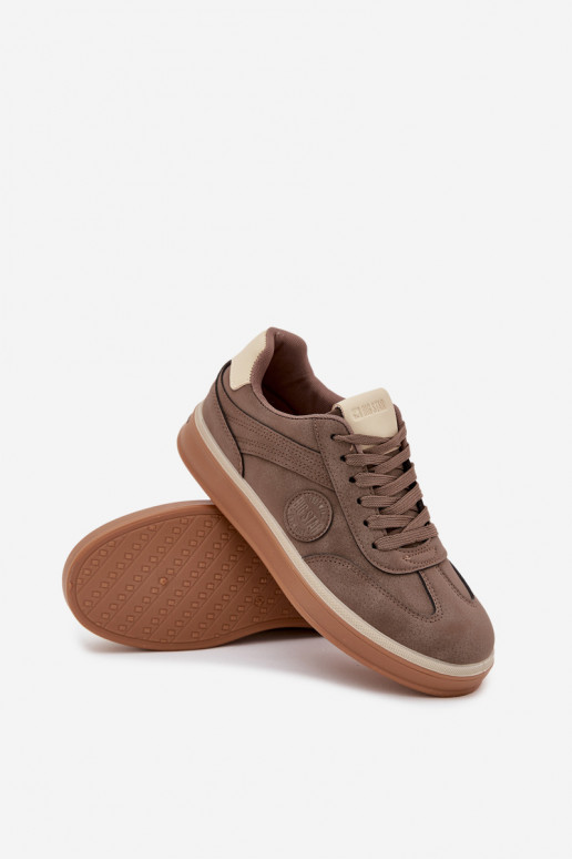 Men's Low Sneakers Big Star SS174020 HI-POLY SYSTEM Dark Beige