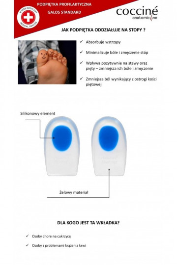 Gel heel inserts for spurs COCCINE GALOS 2