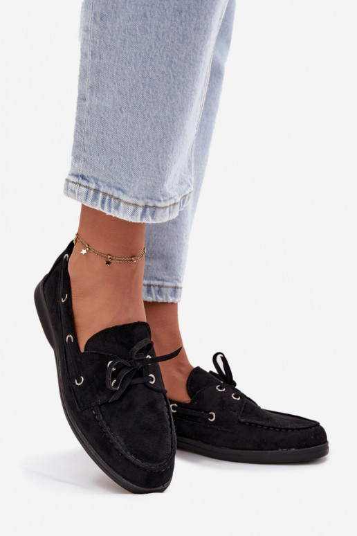 Women's Suede Loafers Big Star RR274948 Black