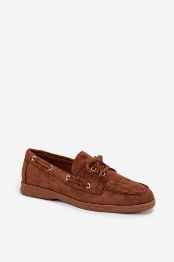 Women's Loafers Moccasins With Lacing Camel Calivra 2