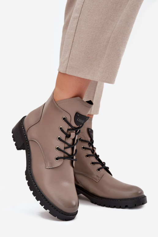 Insulated Women's Block Heel Boots Vinceza 58609 Grey Insulated Women's Block Heel Boots Vinceza 58609 Grey