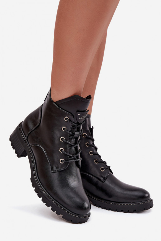 Insulated Women's Block Heel Boots Vinceza 58609 Black Insulated Women's Block Heel Boots Vinceza 58609 Black