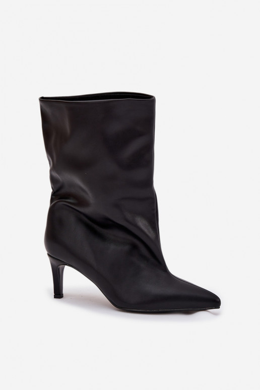 Slip-on women's ankle boots with high heel black Solvienne Slip-on women's ankle boots with high heel black Solvienne