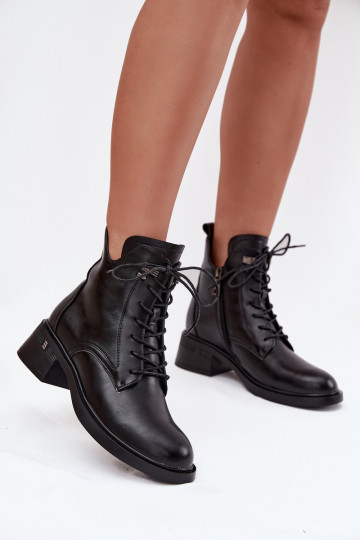 Insulated Women's Block Heeled Ankle Boots Vinceza 58602 Black 2