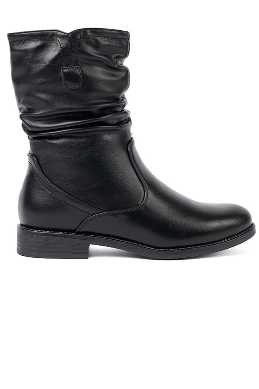 KomfortoIne boots black z marszczeniami