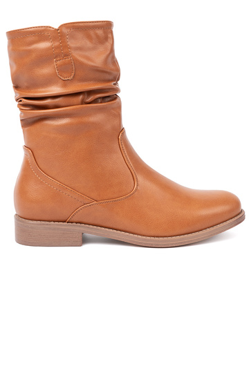 KomfortoIne boots karmeloIne z marszczeniami 2