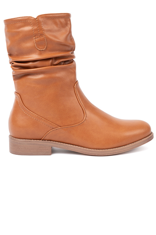 KomfortoIne boots karmeloIne z marszczeniami