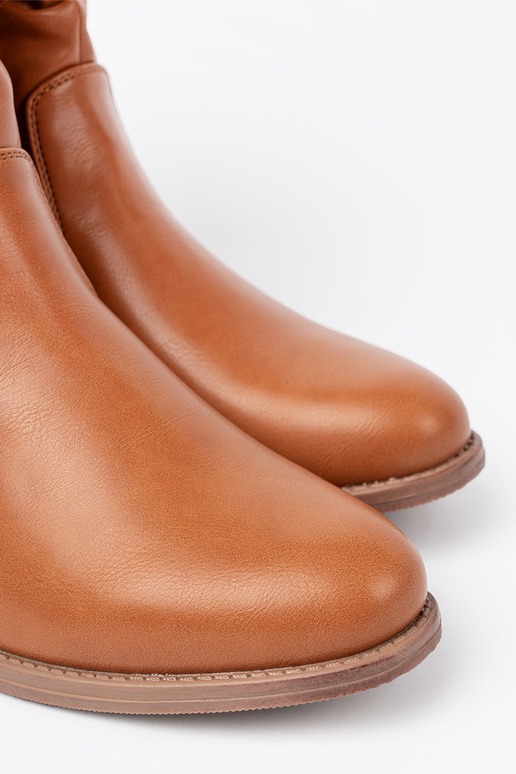 KomfortoIne boots karmeloIne z marszczeniami