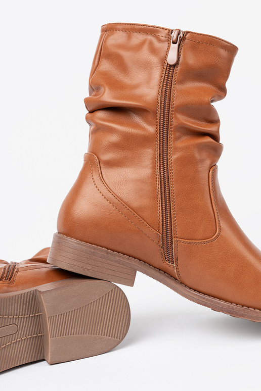 KomfortoIne boots karmeloIne z marszczeniami