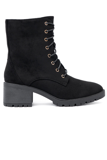 Comfortable black boots z okrągłym noskiem 2