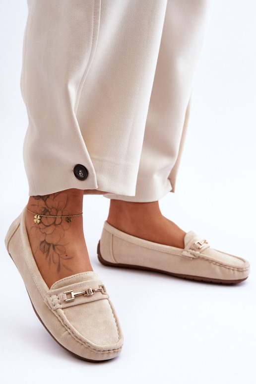 Women's Classic Suede Loafers Beige Corinell Women's Classic Suede Loafers Beige Corinell