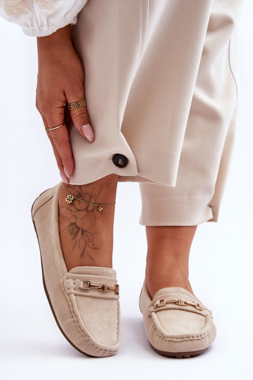 Women's Classic Suede Loafers Beige Corinell Women's Classic Suede Loafers Beige Corinell