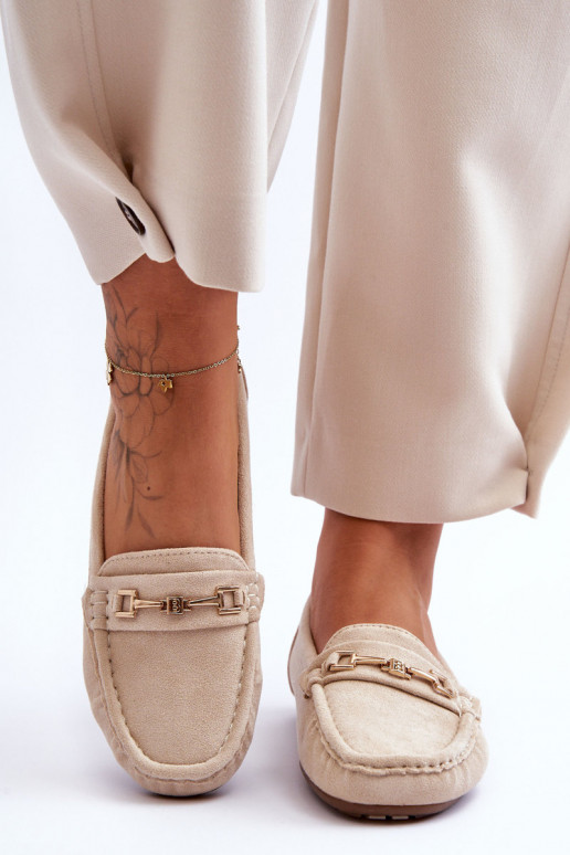 Women's Classic Suede Loafers Beige Corinell Women's Classic Suede Loafers Beige Corinell