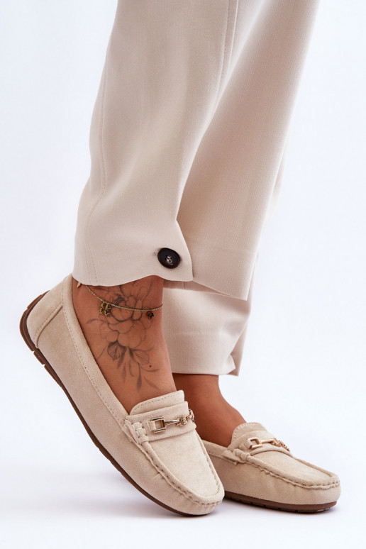 Women's Classic Suede Loafers Beige Corinell Women's Classic Suede Loafers Beige Corinell