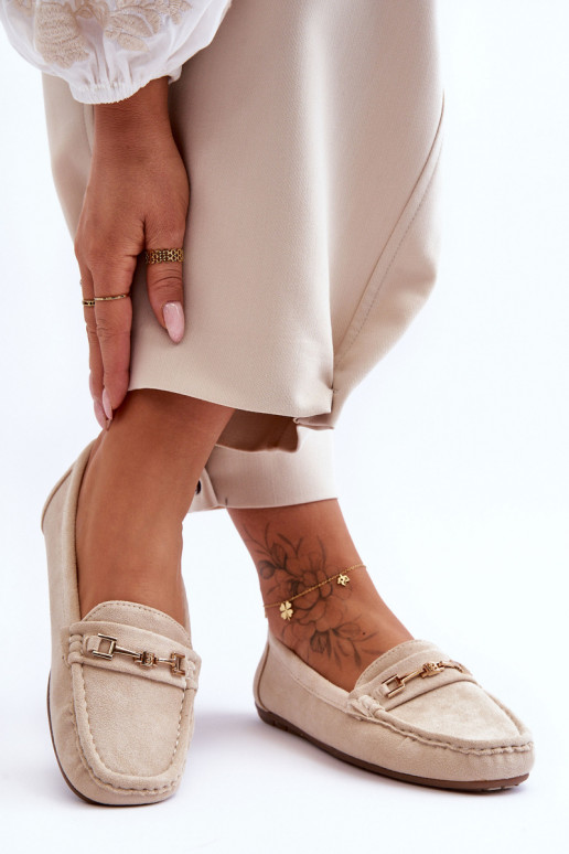 Women's Classic Suede Loafers Beige Corinell Women's Classic Suede Loafers Beige Corinell