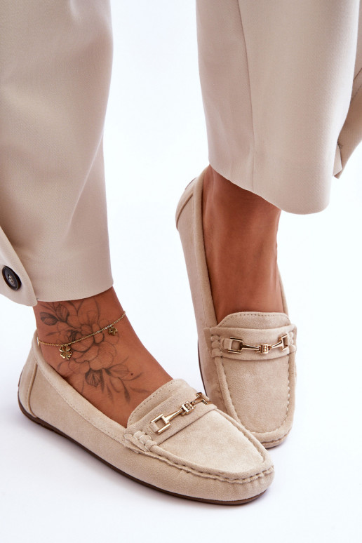 Women's Classic Suede Loafers Beige Corinell Women's Classic Suede Loafers Beige Corinell