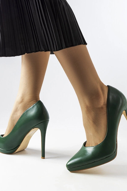 Ciemnozielone klasyczne szpilki Kristin Ciemnozielone klasyczne szpilki Kristin